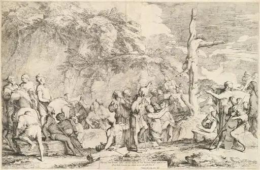 The Crucifixion of Polycrates, by Salvator Rosa