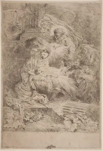 The Nativity with God the Father and the Holy Spirit, by Salvatore Castiglione