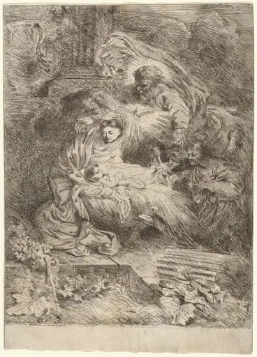 The Nativity with God the Father and the Holy Spirit, by Salvatore Castiglione