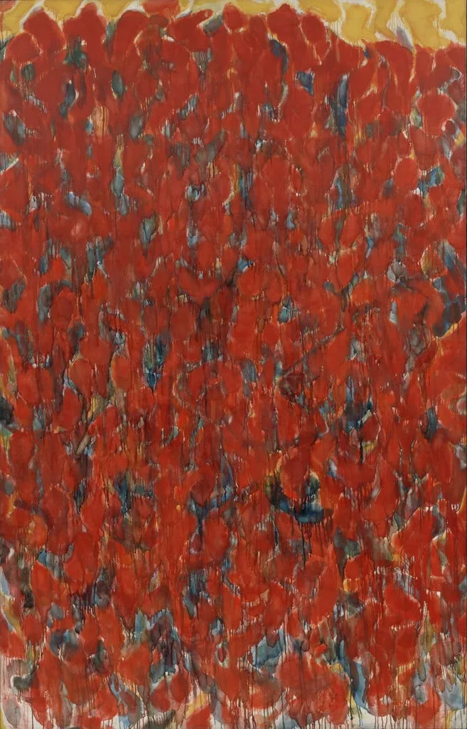 Untitled, by Sam Francis, oil, 1953
