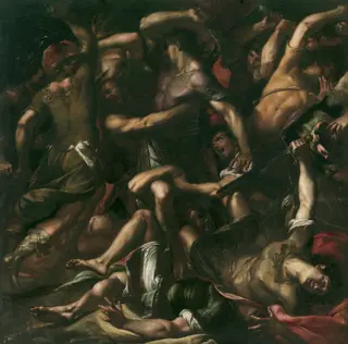 Samson and the Philistines, by Giulio Cesare Procaccini