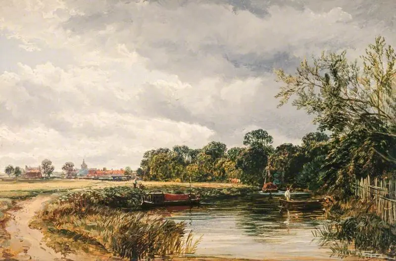 An English Canal Scene, by Samuel Bough