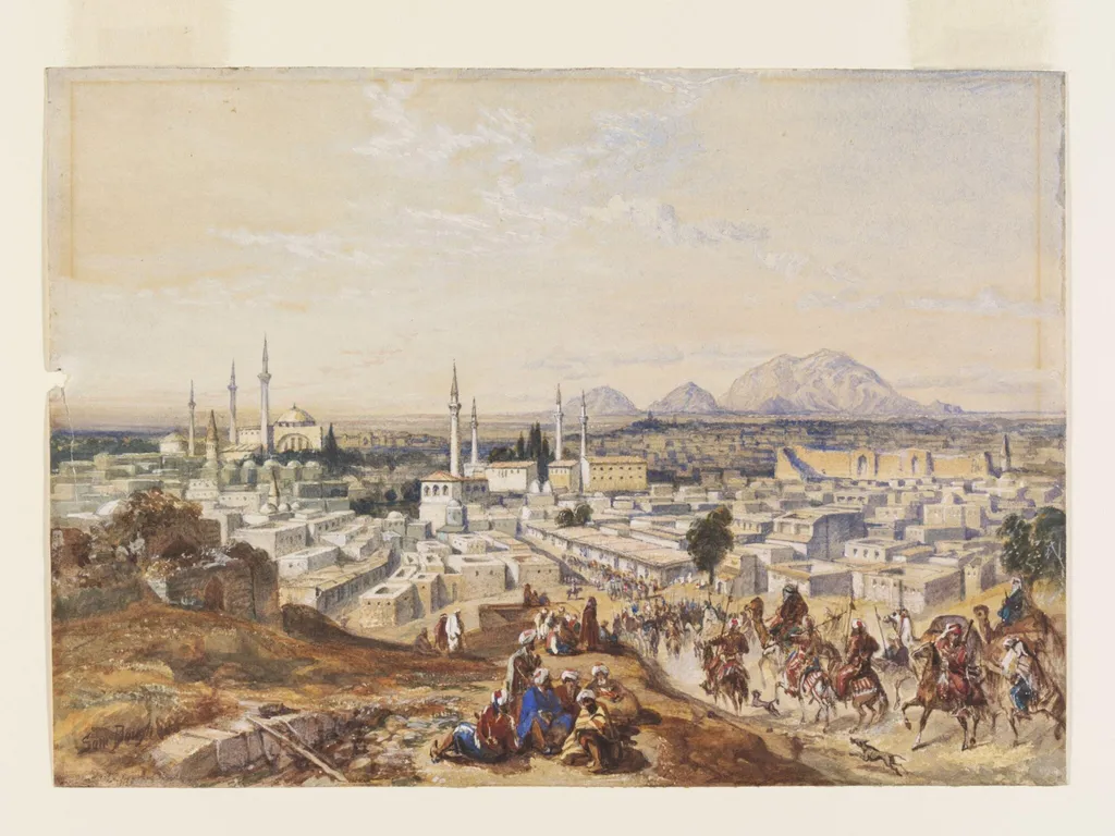 Iconium, Asia Minor, by Samuel Bough, watercolor, 1861