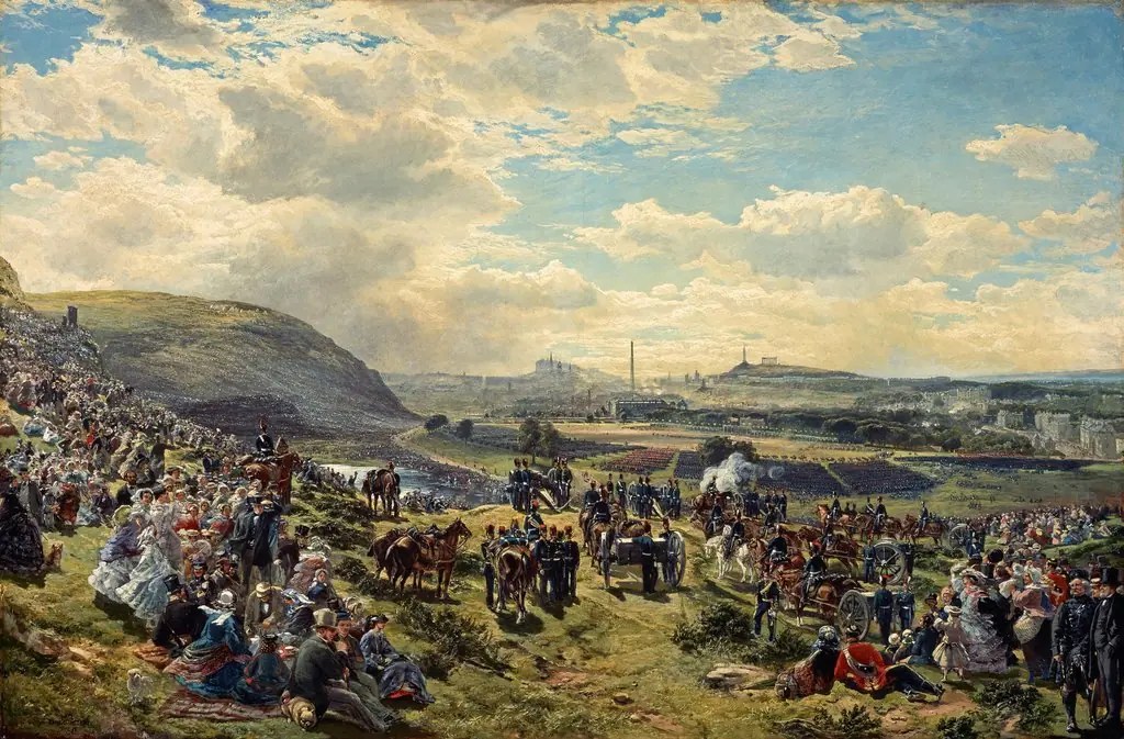 Royal Volunteer Review, 7 August 1860, by Samuel Bough