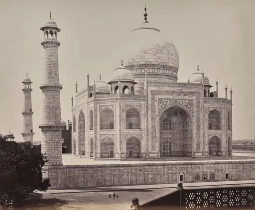 Agra. View of the Taj from a Corner in the Quadrangle, by Samuel Bourne