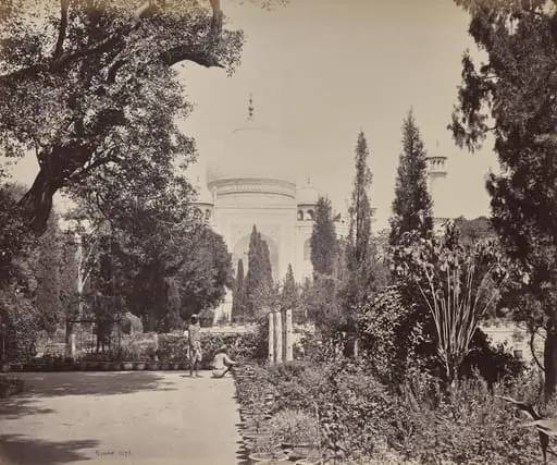 Agra. View of the Taj from the Garden, by Samuel Bourne