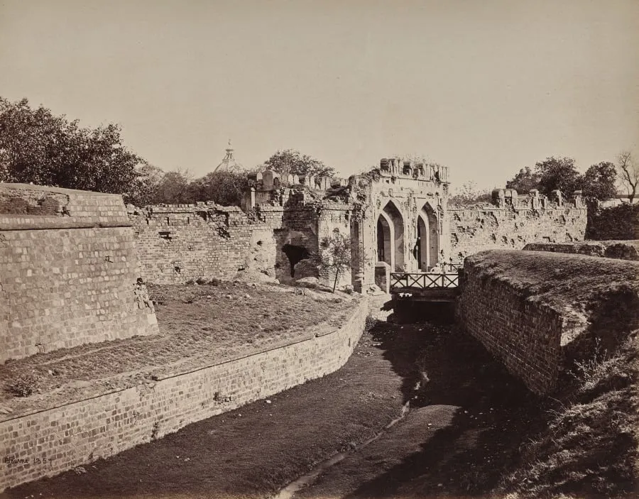 Delhi. The Kashmire Gate. The Scene of Some Very Hard Fighting in 1857, by Samuel Bourne, 1866