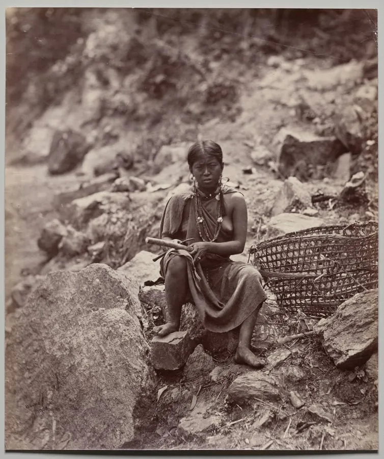 Lepcha Woman (number 1908), by Samuel Bourne, 1866