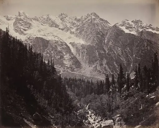 Scene in the Upper Himmalayahs. View in the Manga Valley, by Samuel Bourne