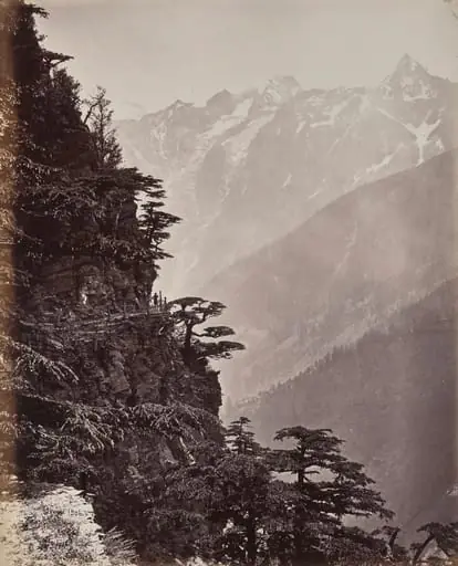 The Upper Himmalayahs. View on the New Road Near Rogi, by Samuel Bourne