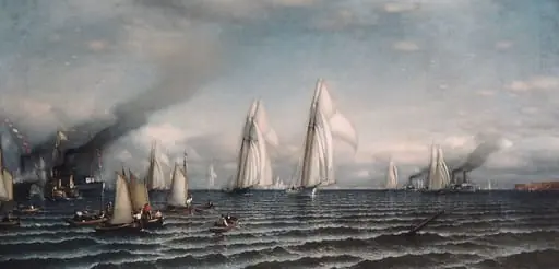 Finish—First International Race for America's Cup, August 8, 1870