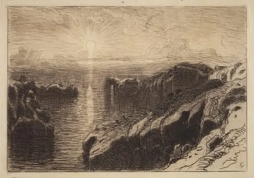 Pacific Coast, California, by Samuel Colman