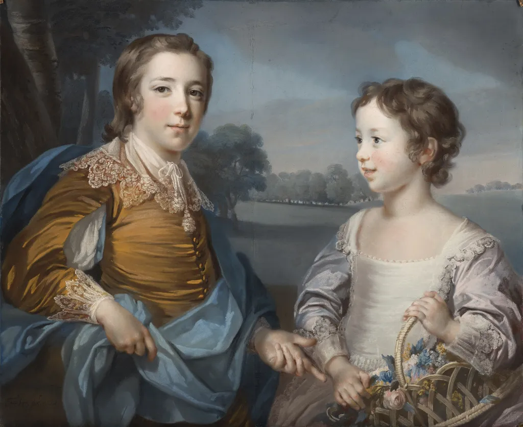 Portrait of Joseph (1741–1786) and his Brother John Gulston (1750–1764), by Samuel Cotes, unspecified, 1754