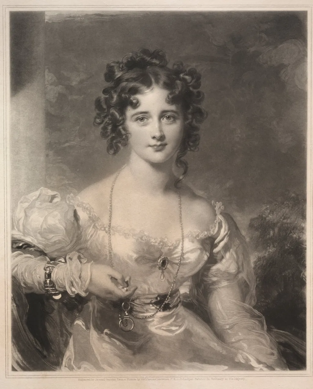 Miss Rosamond Croker, by Samuel Cousins, 1828