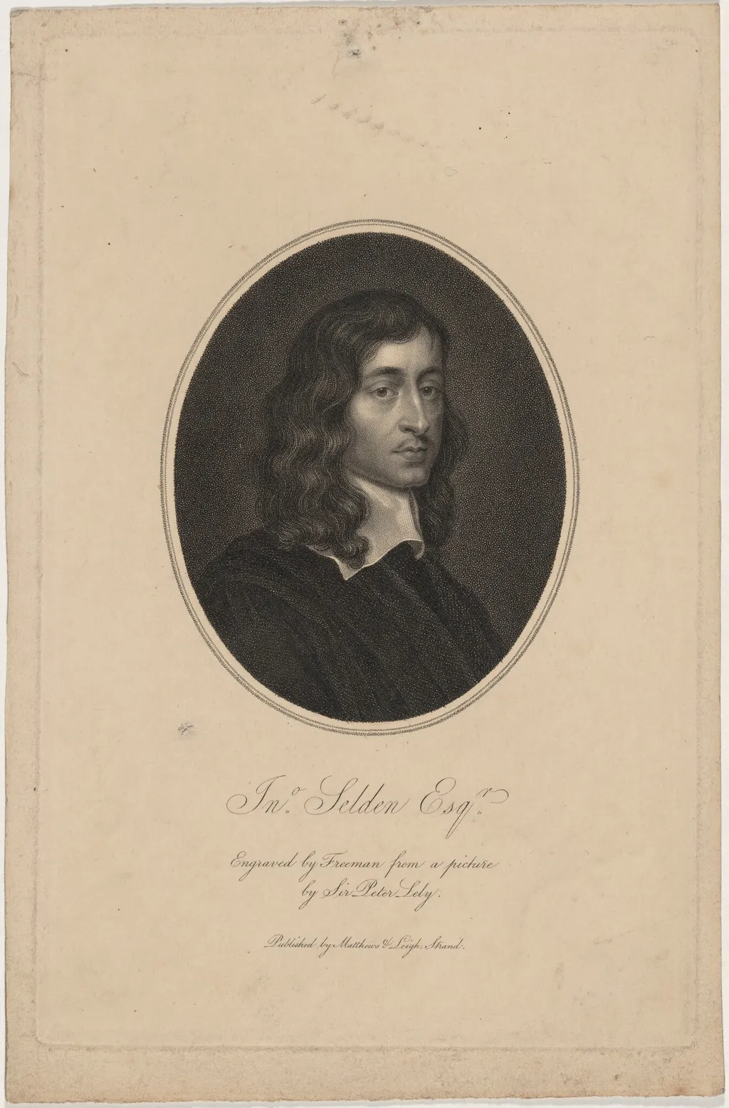 John Selden, Esquire, Jurist and Antiquary, by Samuel Freeman, 1815