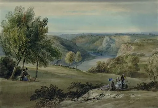 View looking down the Avon from the side of the Roman camp at Clifton, near Bristol, by Samuel Jackson