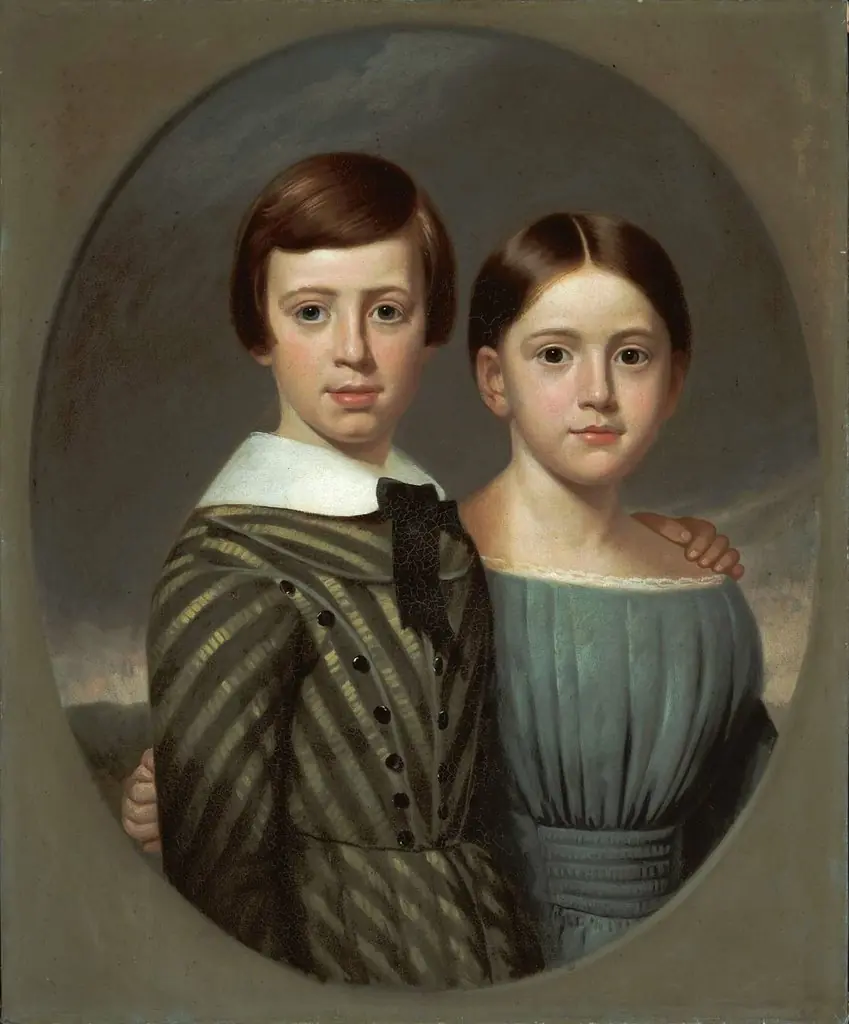John Oscar Kent and His Sister, Sarah Eliza Kent, by Samuel Lancaster Gerry