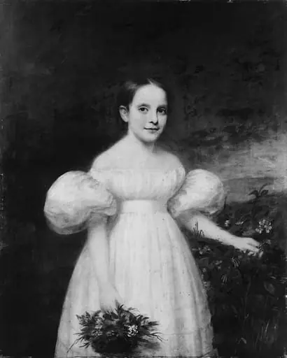 Portrait of a Girl with Flowers, by Samuel Lovett Waldo, 1835