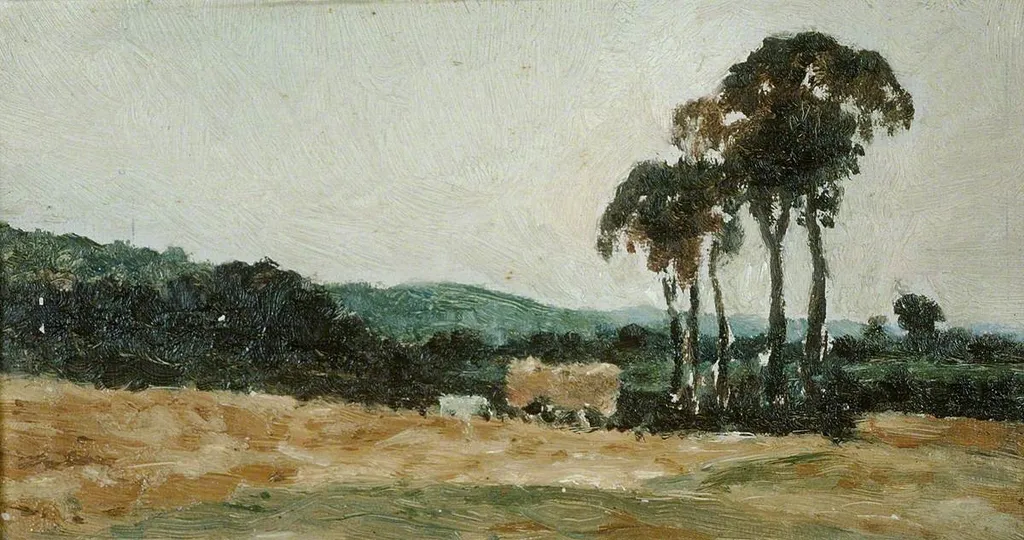Landscape, by Samuel Maurice Jones, oil, 1920