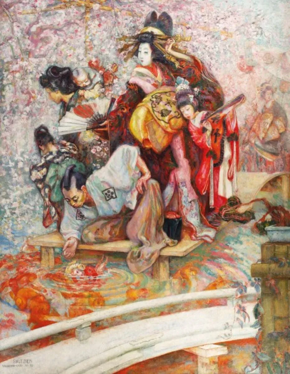 Curtezane din Shimbara, by Samuel Mützner, unspecified, 1912