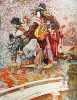 Curtezane din Shimbara, by Samuel Mützner, 1912