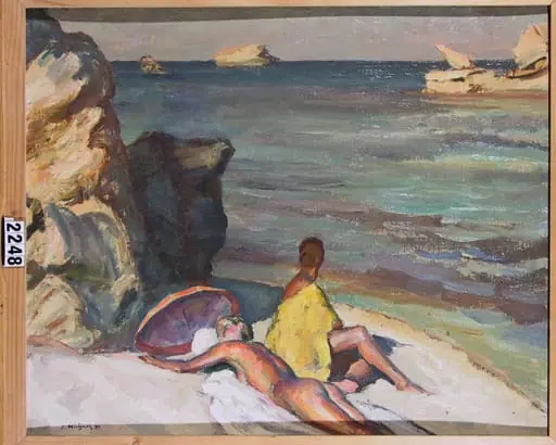 Femei pe plajă (În RI: Femeie pe plaje), by Samuel Mützner