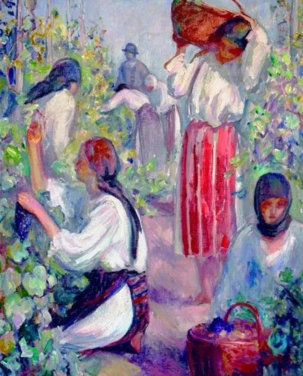 La culesul viei, by Samuel Mützner, 1932