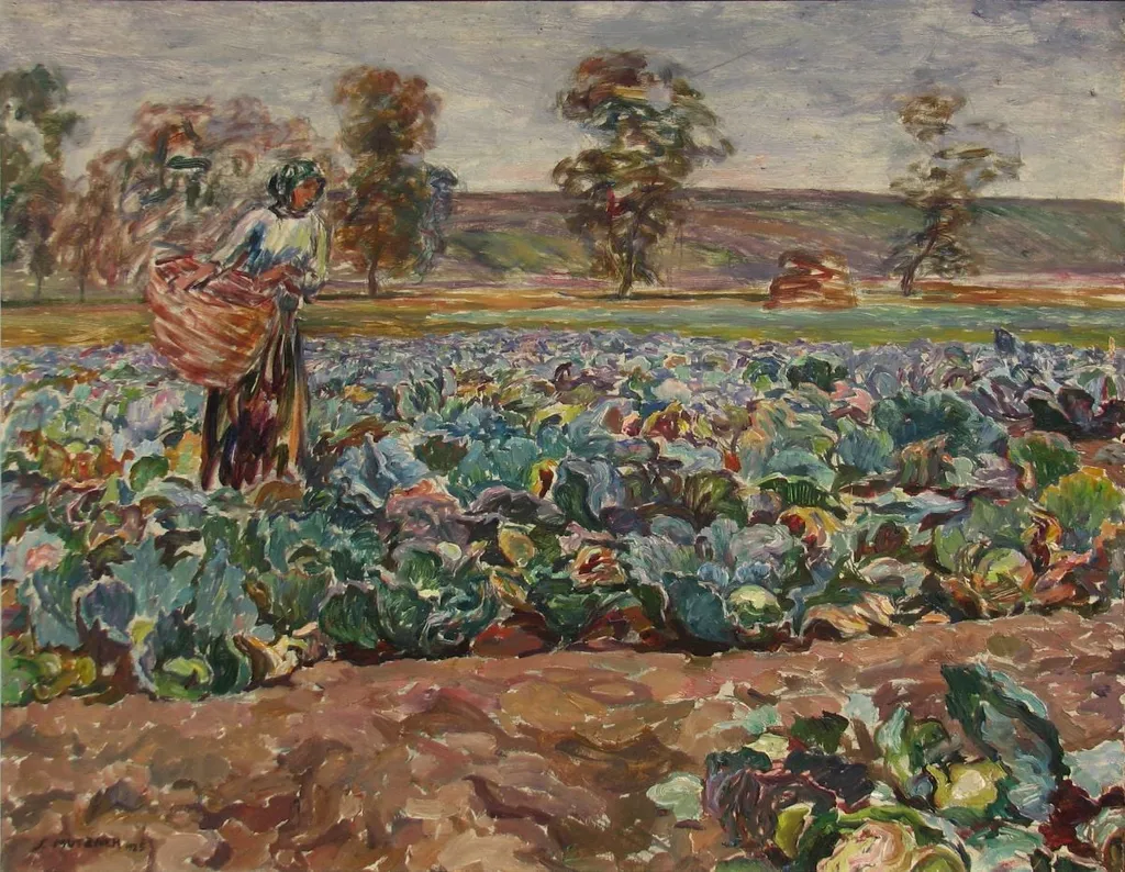 Munca în grădina de zarzavat, by Samuel Mützner, unspecified, 1931