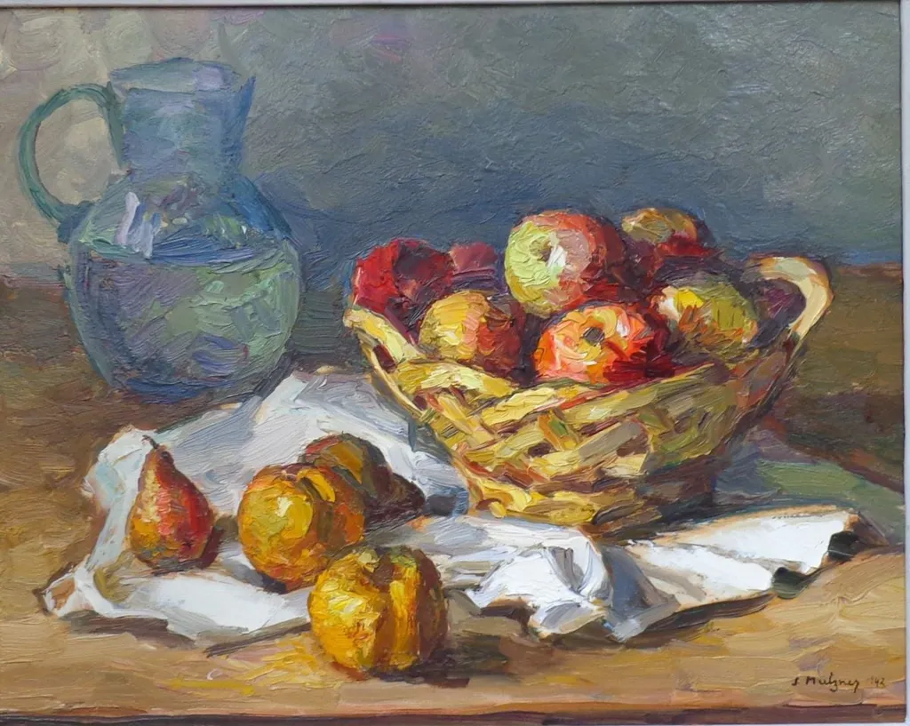 Natură statică cu fructe, by Samuel Mützner, 1942