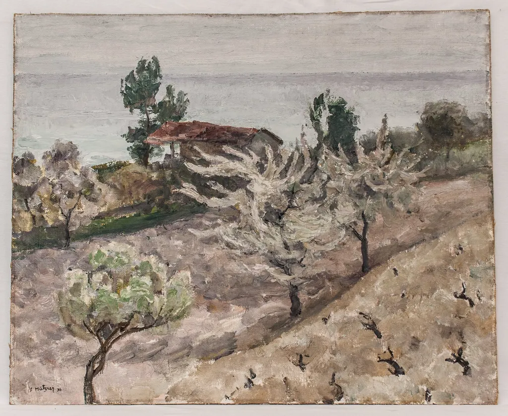 Peisaj cu pomi înfloriți, by Samuel Mützner, unspecified, 1931