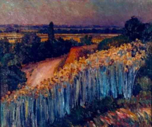 Peisaj de câmpie cu flori, by Samuel Mützner, 1930