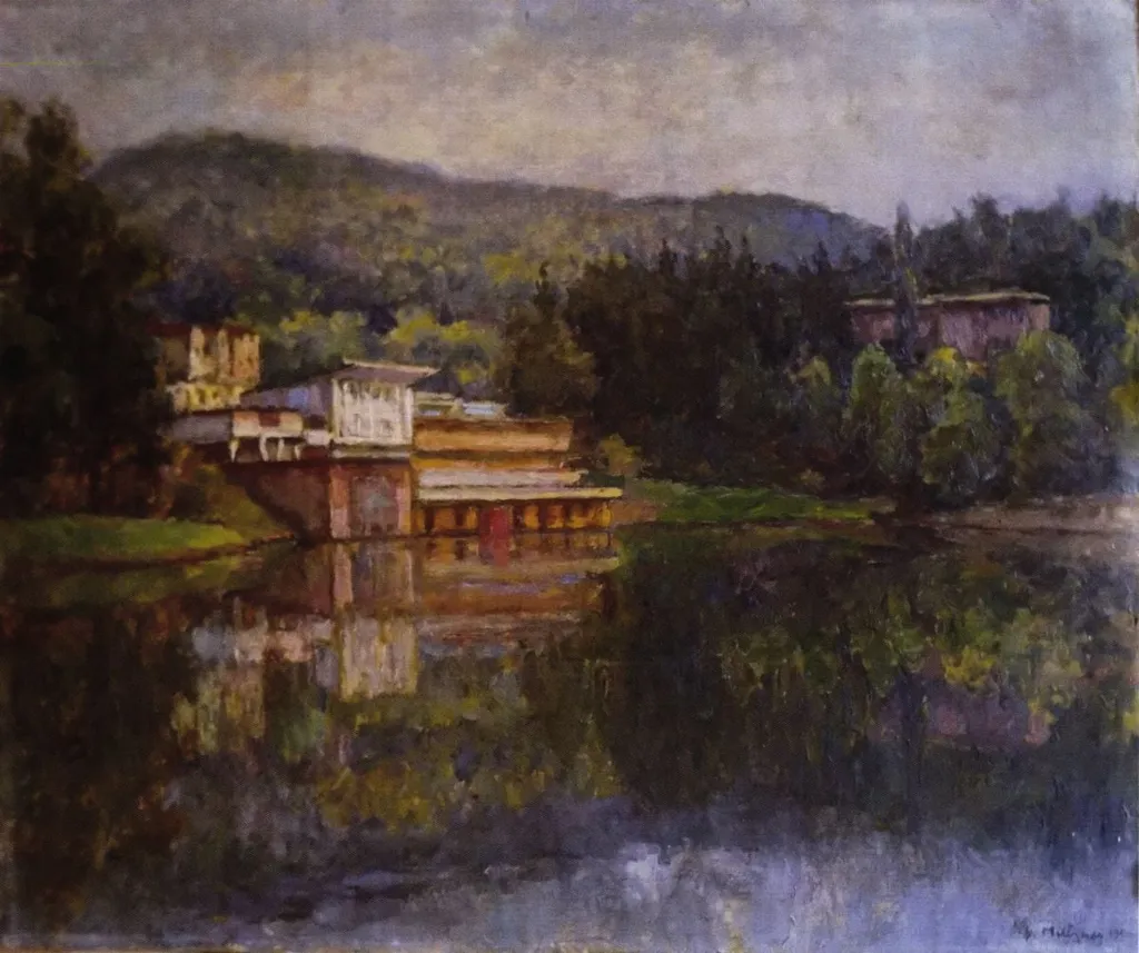 Seara pe lacul Sovata, by Samuel Mützner, unspecified, 1950