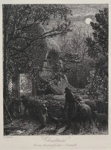Christmas (Folding the Last Sheep), by Samuel Palmer