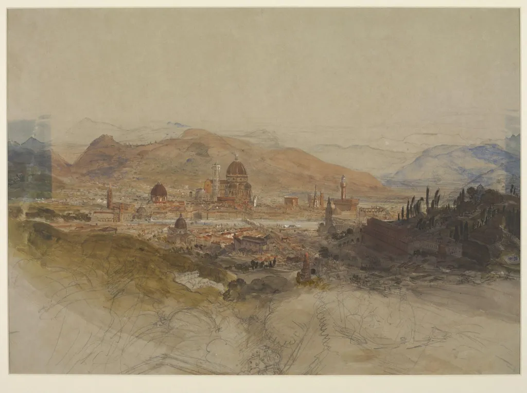 Florence, by Samuel Palmer, watercolor, 1838