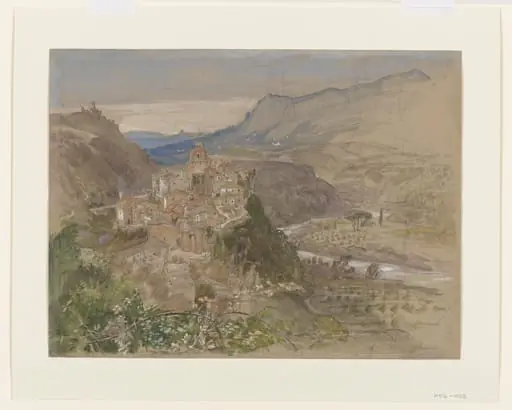 Papigno on the River Nar, Umbria, by Samuel Palmer