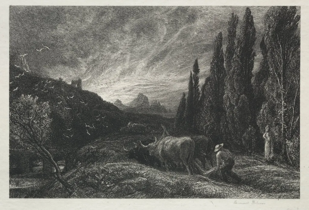 The Early Ploughman, by Samuel Palmer, 1861