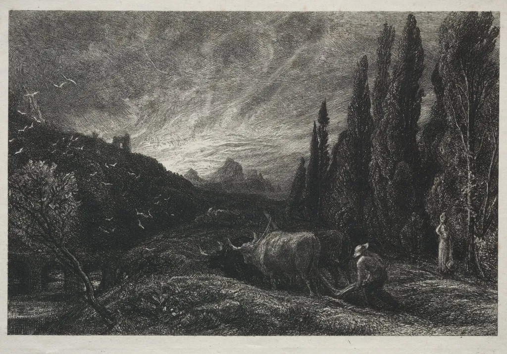 The Early Plowman, by Samuel Palmer, 1861