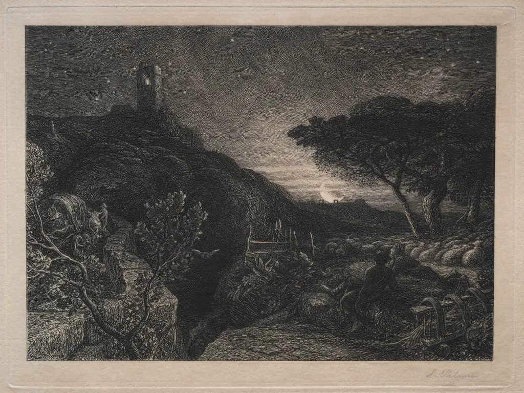 The Lonely Tower, by Samuel Palmer, 1879