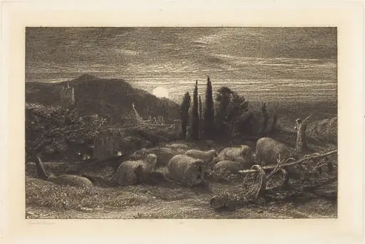 The Rising Moon, by Samuel Palmer