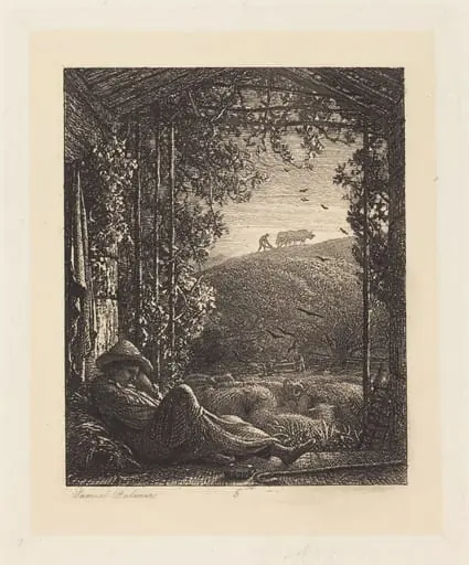 The Sleeping Shepherd; Early Morning, by Samuel Palmer