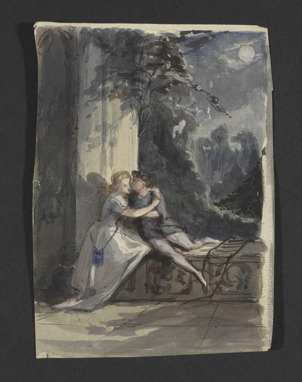 Romeo and Juliet, by Samuel Phillips Jackson, watercolor, 1850