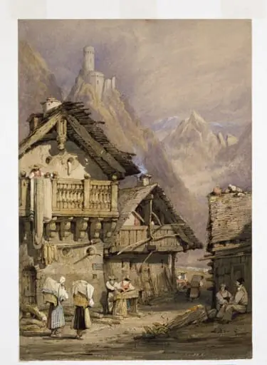 An Alpine Village, by Samuel Prout