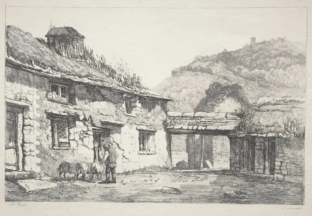 Lynmouth, by Samuel Prout, 1819