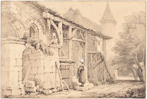 Scene at Jumièges, by Samuel Prout