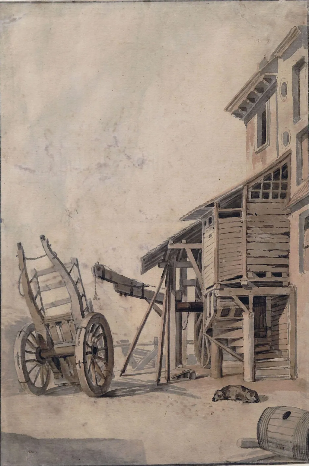 Old East India Wharf at London Bridge, by Samuel Scott, watercolor, 1720