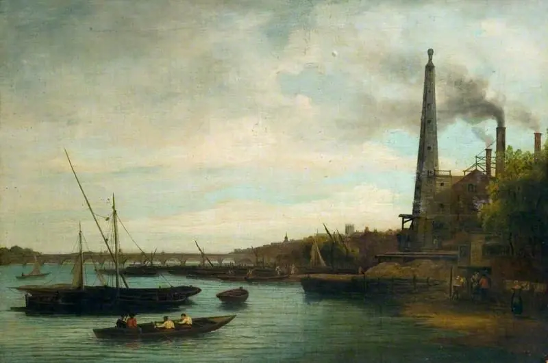 The Thames: The Strand Shore and Westminster Bridge, by Samuel Scott