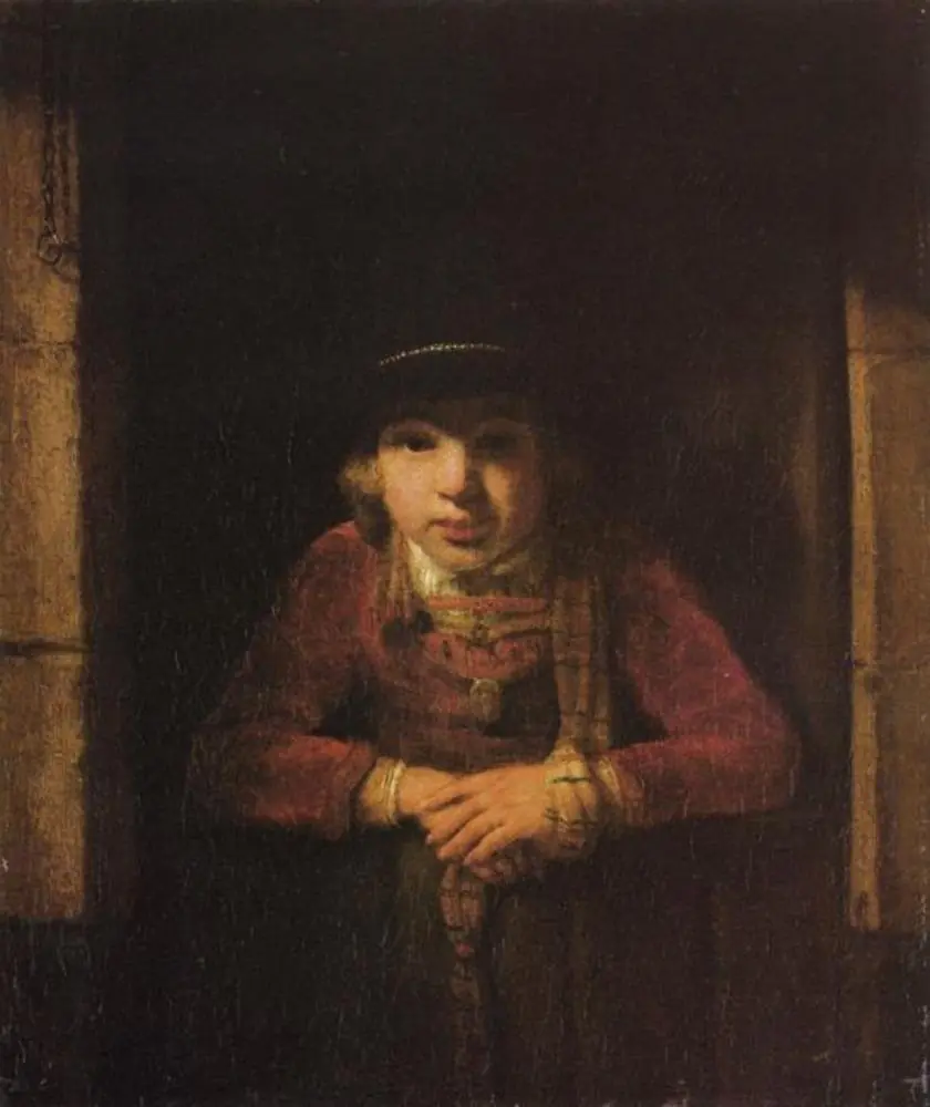 Boy Looking through the Window