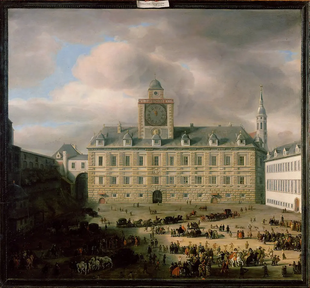 View of the Hofburg in Vienna, by Samuel van Hoogstraten