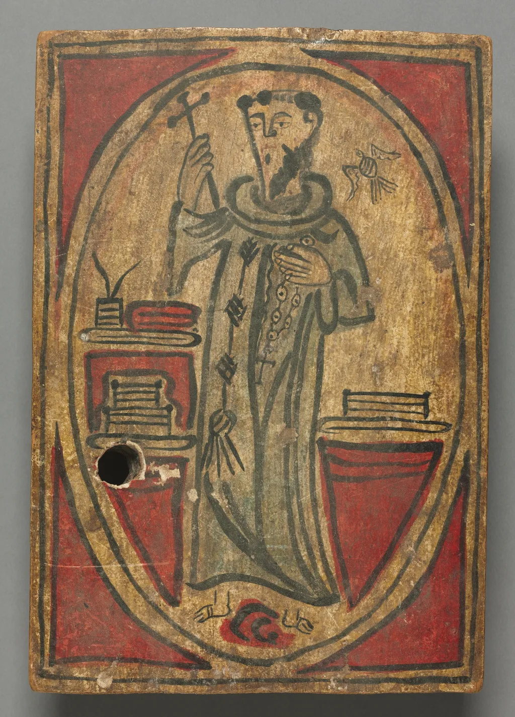 San Francisco de Assisi: santo de retablo, oil, 1700