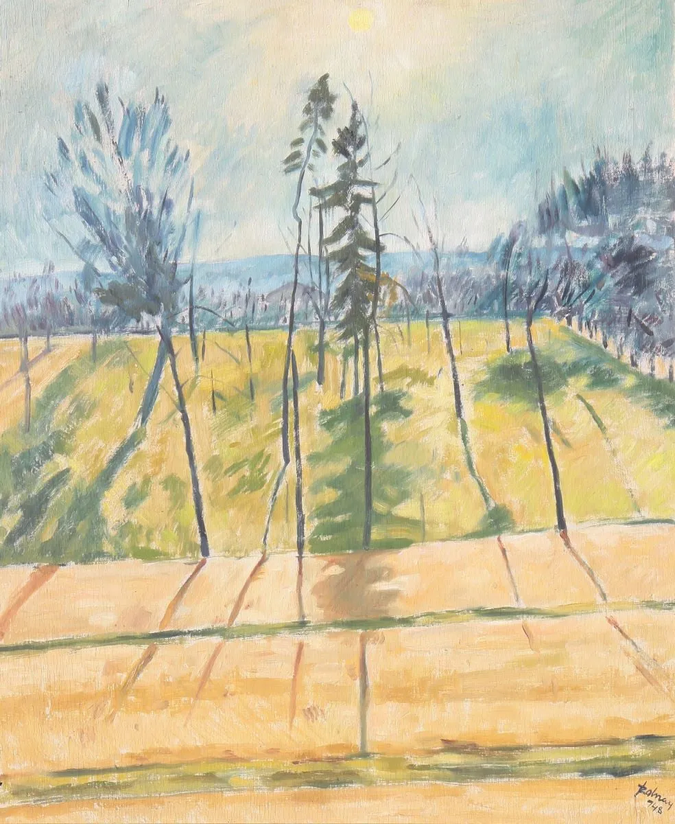 Peisaj din parc, by Sándor Szolnay, 1948